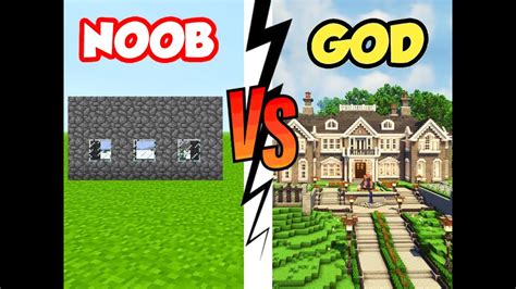 Minecraft Noob Vs Pro House Build Challenge Youtube