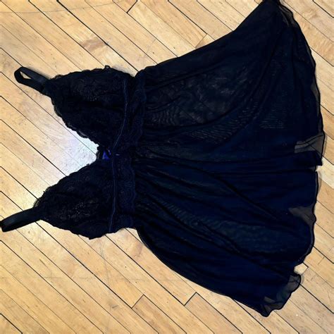 Beautiful Flowy Black Lingerie Top By Rachel Roy Depop