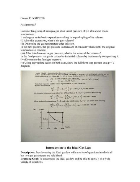 Introduction To The Ideal Gas Law