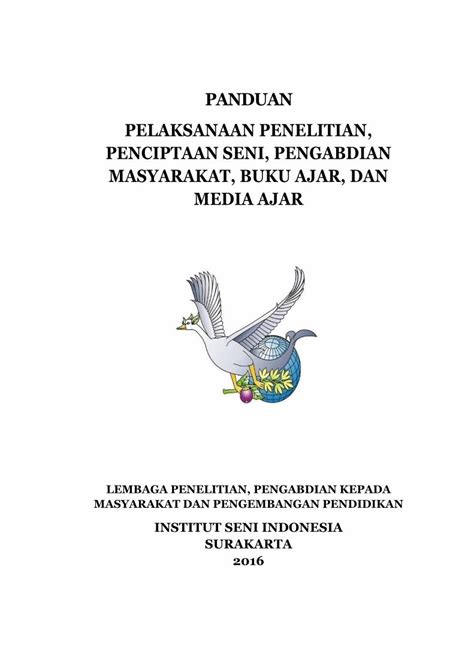 Pdf Panduan Pelaksanaan Penelitian Penciptaan Seni Format