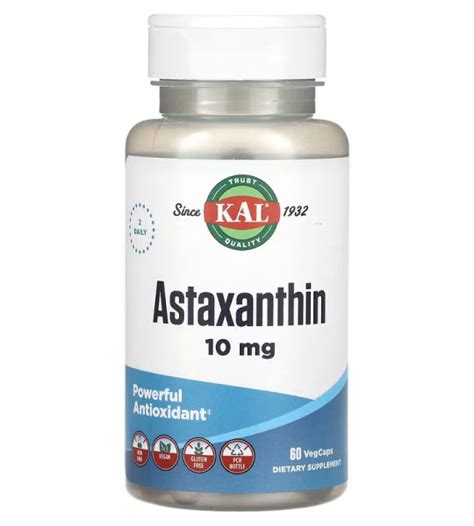 KAL Astaxanthin 10 mg Veg Caps (60 капс) купить антиоксиданты в Киеве и ...