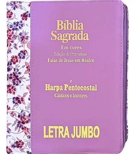 B Blia Sagrada Letra Jumbo Palavras De Jesus Em Vermelho Harpa E