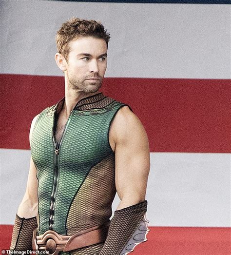 Chace Crawford Showcases His Heavily Muscled Arms While Filming The