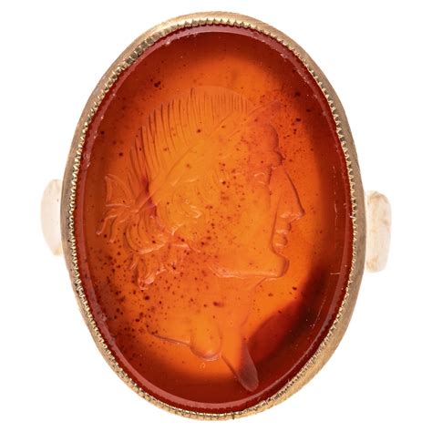 Antique Carnelian Intaglio And Its Impression Rings At Stdibs