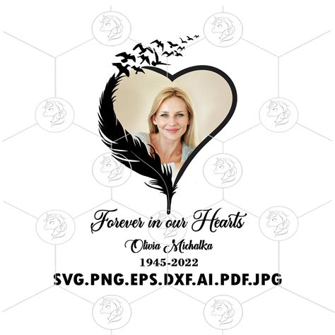 Forever In Our Hearts Svg Memorial Quotes Feather Svg Etsy