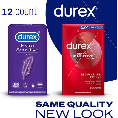 Durex Extra Sensitive Lubricated Ultra Thin Premium Condoms Regular