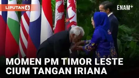 VIDEO PM Timor Leste Xanana Gusmao Cium Tangan Iriana Jokowi Enamplus