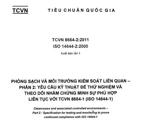 Ti U Chu N Qu C Gia Tcvn V Ph Ng S Ch V M I Tr Ng Li N Quan