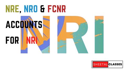 NRE NRO FCNR Accounts For NRIs NRI Account YouTube