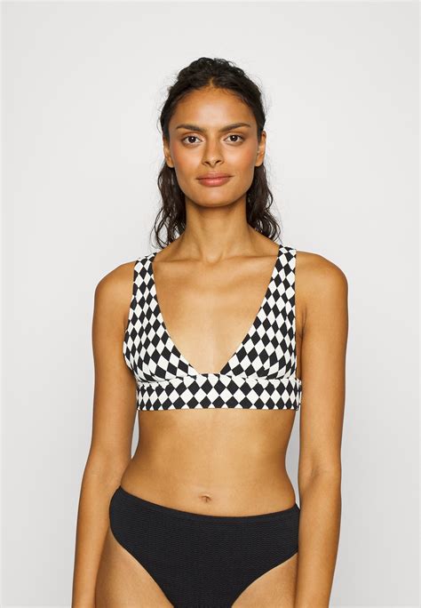 Billabong Diamond Daze Remi Plunge Bikini Top Black Pebble Schwarz