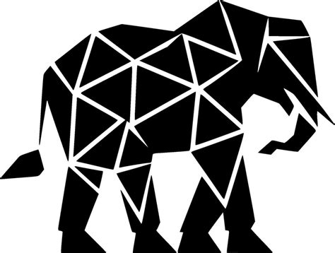 Elefante Minimalista Y Plano Logo Vector Ilustraci N