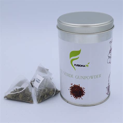 Té Verde Gunpowder Fusionaté Lata 45 Pirámides TuCafeteria