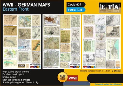 German Wwii Maps Eastern Front Eta Diorama Accessories