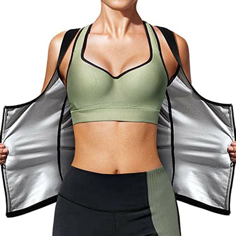 Lilvigor Sauna Sweat Vest For Women Hot Polymer Waist Trainer Weight Loss Sauna Suit Slimming