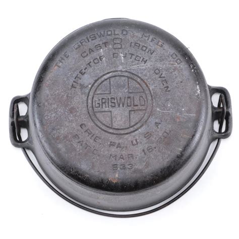 Wagner Cast Iron Dutch Oven with Trivet and Spring Scale | EBTH