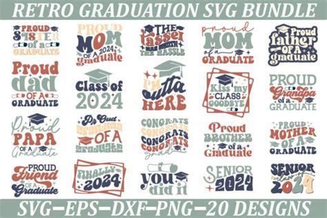 Retro Graduation SVG Bundle Graphic By Akazaddesign Creative Fabrica