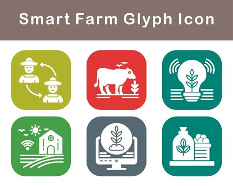 Smart Farm Vector Icon Set 20763060 Vector Art At Vecteezy