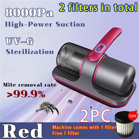 SG Ready Stock 8000PA Cordless Dust Mite Vacuum Powerful Suction Bed