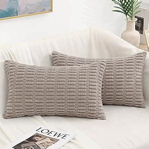 Amazon DecorUhome Khaki Lumbar Decorative Throw Pillow Covers