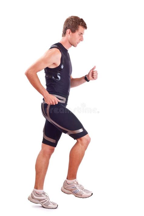 Running man stock photo. Image of indoor, isolation, aerobic - 21227124