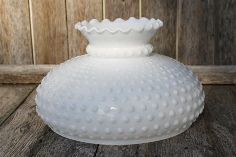 Vintage Hobnail Milk Glass Shade Replacement Lampshade For Large Table