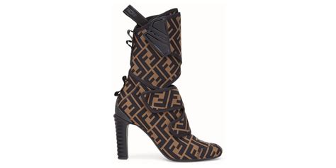 Fendi Logo Monogram Heeled Boots | Hypebae