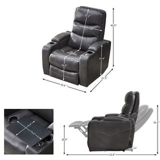 Home Theater Seating Power Recliner w/USB Port & LED Strip - Bed Bath & Beyond - 39681607