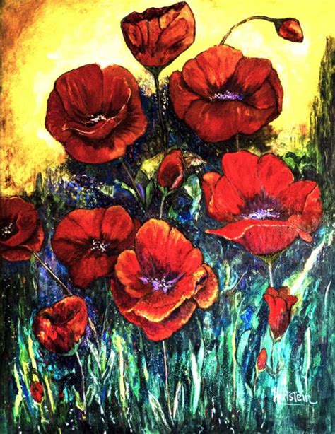 Red Poppies Paintings By Michael Hartstein Paintings And Prints