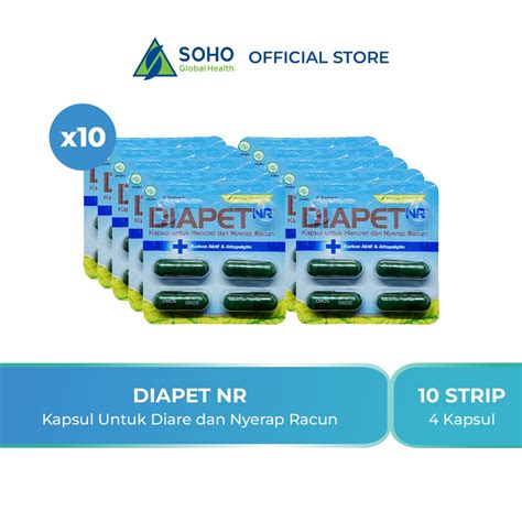 Jual Diapet Nr Nyerap Racun Kapsul Untuk Mencret 10 Strip Isi 4