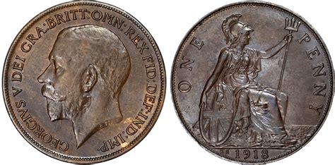 George V Penny Kn King S Norton Bare Head Left