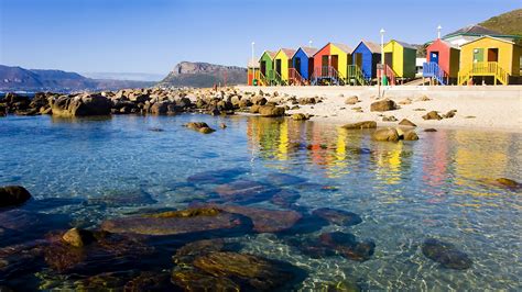 St James Beach and tidal pool with colourful huts, Cape Town, South Africa – Windows Spotlight ...