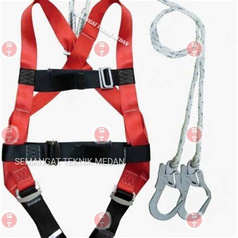 Jual Full Body Harness Safety Sabuk Pengaman Double Big 2 Hook Excellent Shopee Indonesia