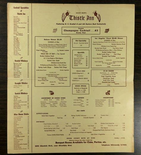 Pin On Vintage Menus