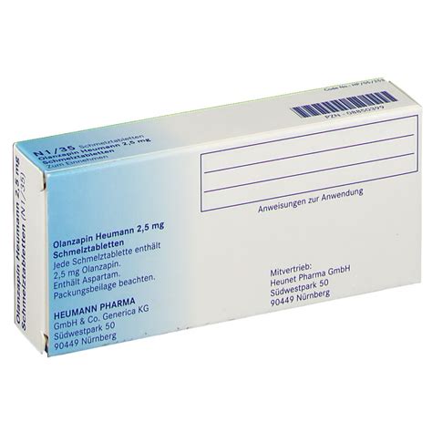 Olanzapin Heumann 2 5 Mg Schmelztabletten 35 St Mit Dem E Rezept Kaufen