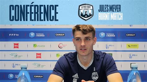 J10 Jules Meyer Conférence De Presse Avant Match Us Avranches Youtube