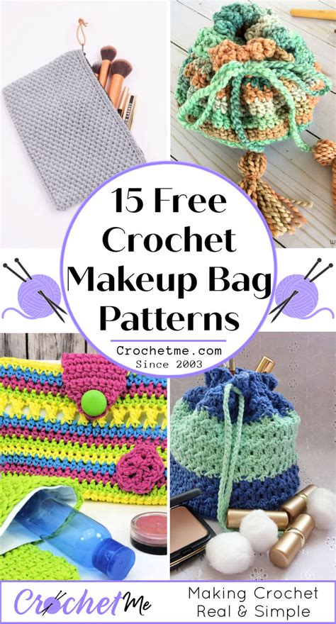 15 Free Crochet Makeup Bag Patterns - Crochet Me