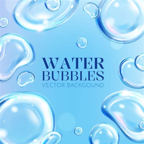 Premium Vector Realistic Water Bubbles Frame Template