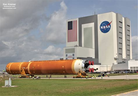 Nasas 1st Sls Core Stage For Artemis 1 Moon Mission Rolls Off Barge