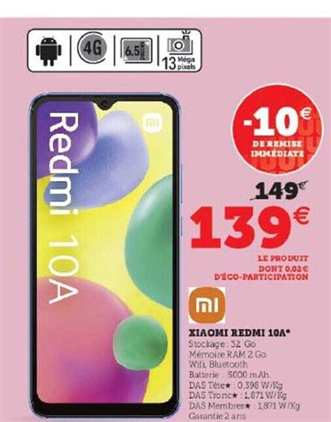 Promo Xiaomi Redmi 10a Chez Hyper U ICatalogue Fr