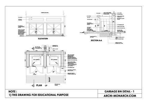 GARBAGE BIN DETAIL ONE Archi Monarch