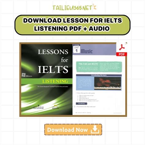 PDF Audio Download sách Lesson For IELTS Listening free