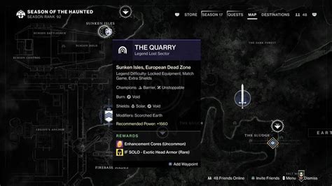 Solo Legend Lost Sector The Quarry Titan Destiny2 Season17