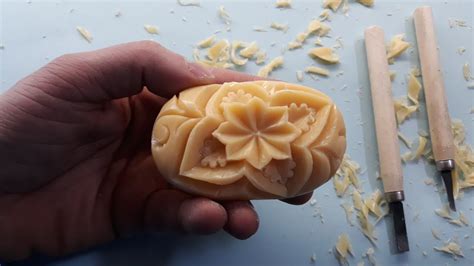 Soap Carving Flower Easy Step By Step Youtube