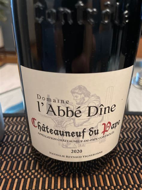 2020 Domaine L Abbé Dîne Châteauneuf du Pape France Rhône Southern