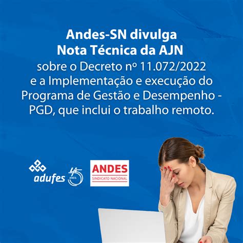 Andes SN divulga Nota Técnica da AJN sobre o Decreto nº 11 072 2022 e a