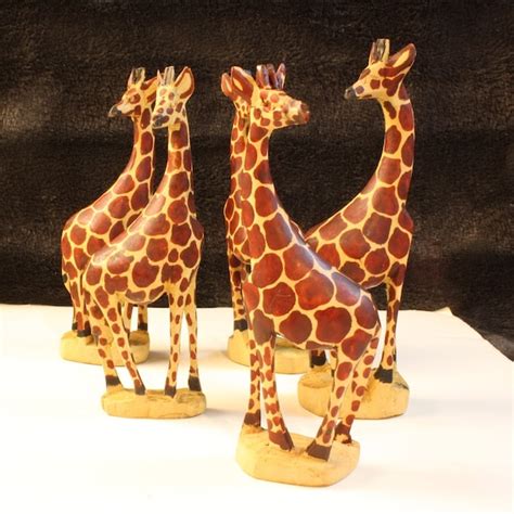 Hand Carved Giraffe Etsy