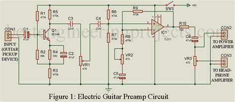 Electric Guitar Preamp Circuit Engineering Projects