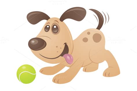 A Cartoon Dog Playing With A Tennis Ball And Saying Balls Are For