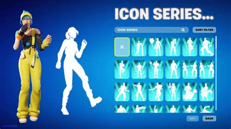 All Fortnite Icon Series Emotes And Tiktok Dances Youtube