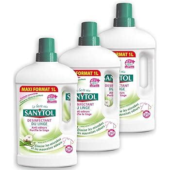 Sanytol Lessive Désinfectante 1 65 L Lot de 3 Amazon fr HygiÃšne et